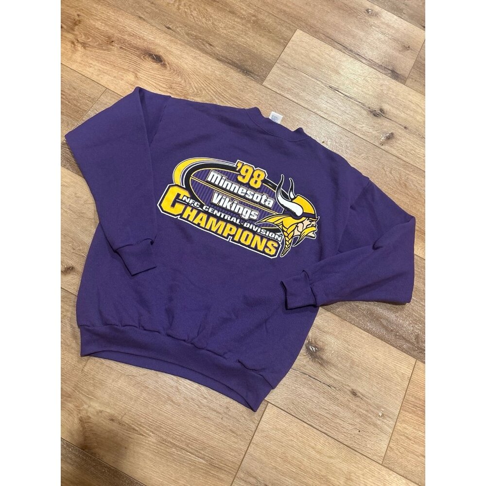 Vintage Minnesota Vikings 1998 NFC Central Division Champions Sweatshirt